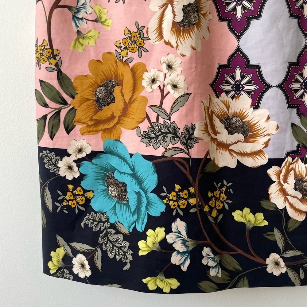 Maeve Floral Sheath Dress in Pink, Yellow, Blue - Picture 4 of 8